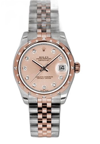 Rolex Datejust Everose Rolesor — 24 Diamond Bezel Pink Diamond Dial | Ref. 178341