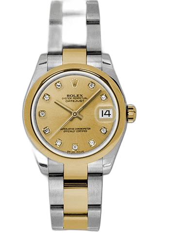 Rolex Datejust 31 Yellow Rolesor — Champagne Diamond Dial | Ref. 178243