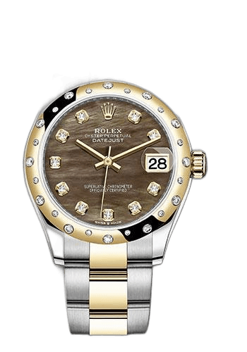 Rolex Datejust 31 Yellow Rolesor — Dark Mother-of-Pearl Diamond Dial | Ref. 278343
