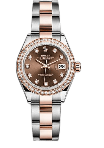 Rolex Datejust 28 Everose Rolesor — Chocolate Diamond Dial | Ref. 279381RBR