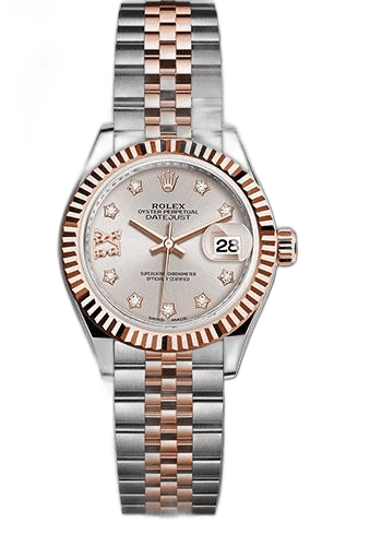 Rolex Lady-Datejust Everose Rolesor — Sundust Diamond Star Dial | Fluted Bezel