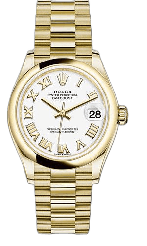 Rolex Datejust Yellow Gold — White Roman Dial | Ref. 278248