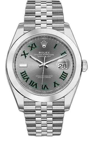 Rolex Datejust 41 Steel — Slate Green Roman Dial | Ref. 126300