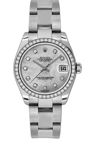 Rolex Datejust 31 White Rolesor — Mother-of-Pearl Diamond Dial | Ref. 178384