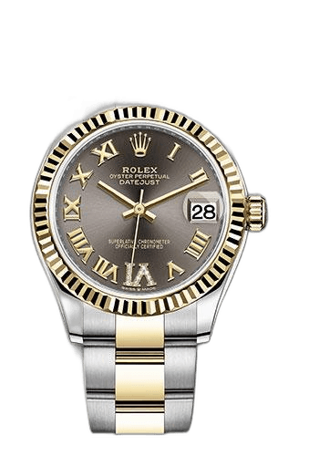Rolex Datejust 31 Yellow Rolesor — Dark Grey Diamond Roman Six Dial | Ref. 278273