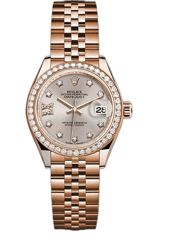 Rolex Datejust Everose Gold — Silver Sundust Diamond Star Dial | Ref. 279135RBR