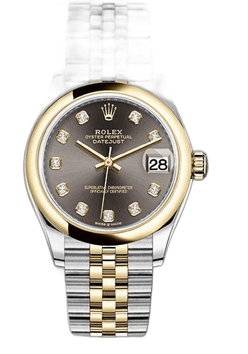Rolex Datejust 31 Yellow Rolesor — Dark Grey Diamond Dial | Ref. 278243