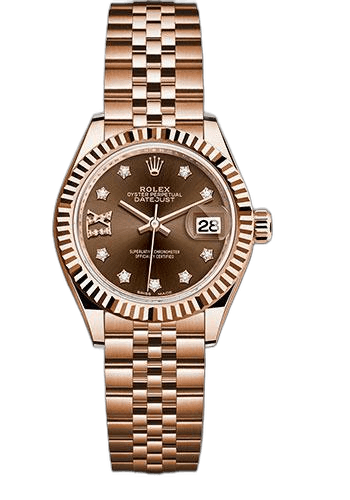 Rolex Lady-Datejust Gold — Fluted Bezel Chocolate Diamond Star Dial | Ref. N/A