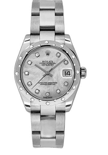 Rolex Datejust 31 White Rolesor — Mother-of-Pearl Diamond Dial | Ref. 178344