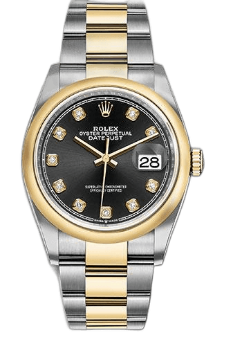 Rolex Datejust Yellow Rolesor — Black Diamond Dial | Ref. 126203