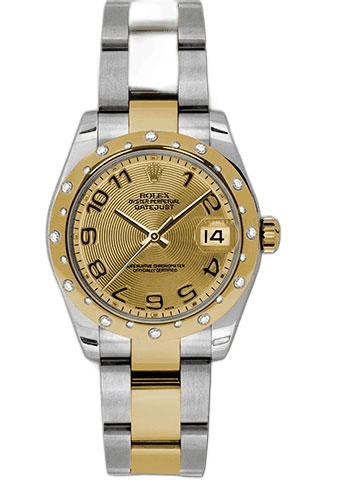 Rolex Datejust 31 Yellow Rolesor — Champagne Concentric Circle Arabic Dial | Ref. 178343