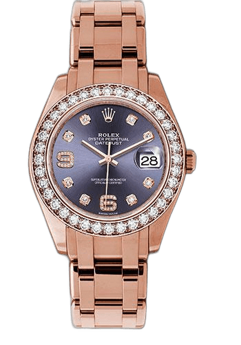 Rolex Datejust 39 Gold — Aubergine Diamond Dial with Diamond Bezel | Ref. 86285