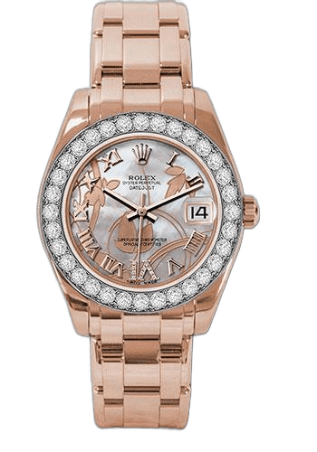 Rolex Datejust Pearlmaster 34 Everose Gold — Goldust Dream Roman Dial | Ref. 81285