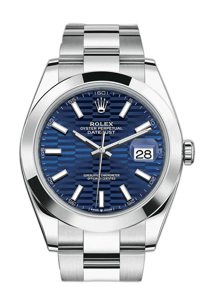 Rolex Datejust 41 Steel — Blue Fluted Dial | Ref. 126334