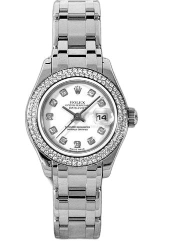Rolex Datejust 29 White Gold — 116 Diamond Bezel White Diamond Dial | Ref. 80339