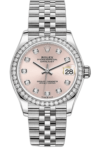 Rolex Datejust 31 White Rolesor — Pink Diamond Dial | Ref. 278384RBR