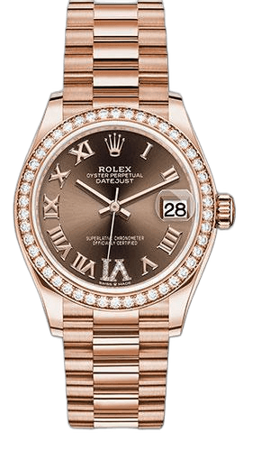 Rolex Datejust Gold — Chocolate Diamond Six Dial, Diamond Bezel | Datejust 31