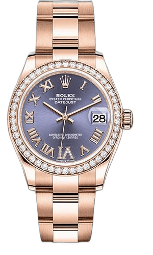 Rolex Datejust Gold — Aubergine Diamond Six Dial | Ref. 278285RBR