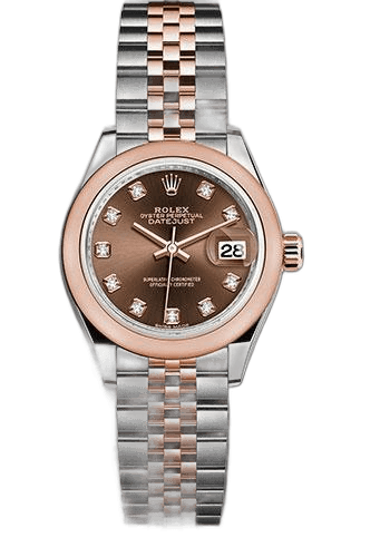 Rolex Lady-Datejust 28 Everose Rolesor — Chocolate Diamond Dial | Ref. 279161 (2)