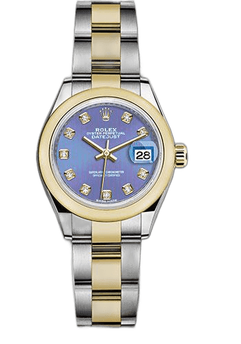 Rolex Lady-Datejust Yellow Rolesor — Lavender Diamond Dial | Ref. 279163