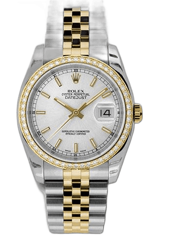 Rolex Datejust Yellow Rolesor — Silver Index Dial | Ref. 116243