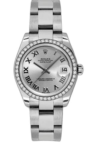 Rolex Datejust 31 White Rolesor — Silver Roman Dial with Diamond Bezel | Ref. 178384