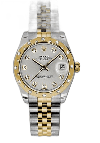 Rolex Datejust 31 Yellow Rolesor — Silver Diamond Dial | Ref. 178343