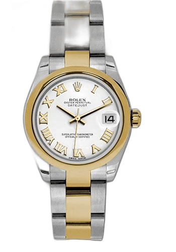 Rolex Datejust 31 Yellow Rolesor — White Roman Dial | Ref. 178243