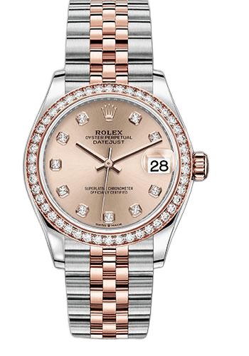 Rolex Datejust 31 Everose Rolesor — Rose Diamond Dial 46-Diamond Bezel | Ref. 278381RBR