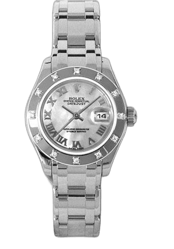 Rolex Datejust White Gold — Mother-of-Pearl Roman Dial | Ref. 80319