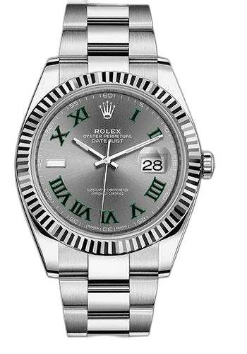 Rolex Datejust White Rolesor — Slate Green Roman Dial | Ref. 126334