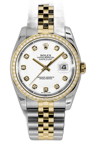 Rolex Datejust Yellow Rolesor — White Diamond Dial | Ref. 116243