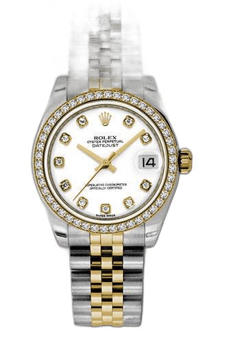 Rolex Datejust 31 Yellow Rolesor — White Diamond Dial, Jubilee Bracelet | Ref. 178383