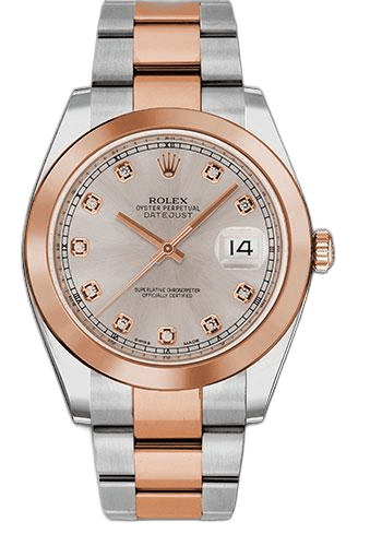 Rolex Datejust 41 Everose Rolesor — Sundust Diamond Dial | Ref. 126301