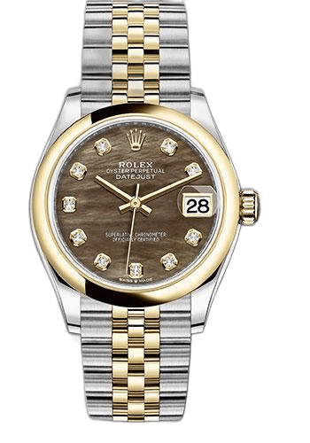 Rolex Datejust 31 Rolesor — Dark Mother-of-Pearl Diamond Dial | Ref. 278243