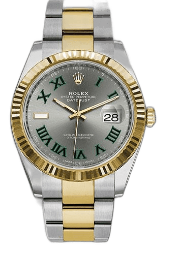 Rolex Datejust Yellow Rolesor — Slate Green Roman Dial | Ref. 126333