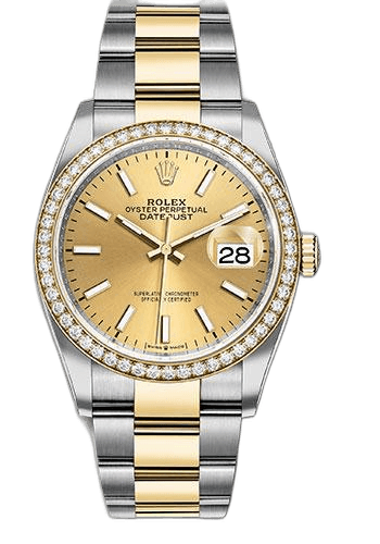 Rolex Datejust Yellow Rolesor — Champagne Index Dial | Ref. 126283RBR