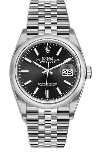 Rolex Datejust 36 Steel — Black Index Dial | Ref. 126200