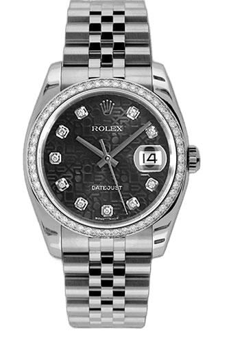 Rolex Datejust 36 White Rolesor — Jubilee Diamond Dial, 52-Diamond Bezel | Ref. 116244