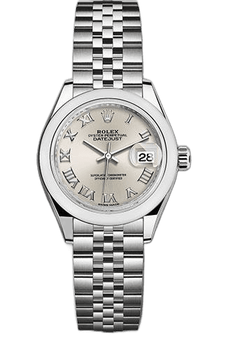 Rolex Lady-Datejust Steel — Silver Roman Numeral Dial | Ref. 279160