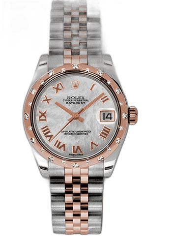 Rolex Datejust 31 Everose Rolesor — Mother-of-Pearl Roman Dial | Ref. 178341