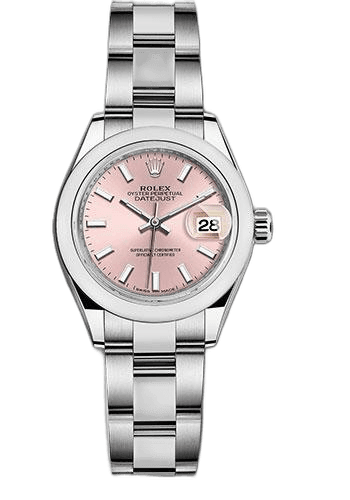 Rolex Lady-Datejust 28 Oystersteel — Pink Index Dial | Ref. 279160