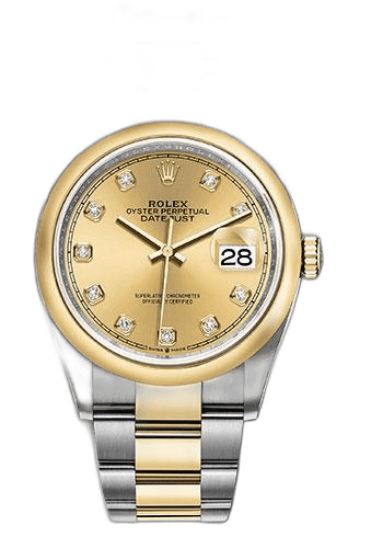 Rolex Datejust Yellow Rolesor — Champagne Diamond Dial | Ref. 126203