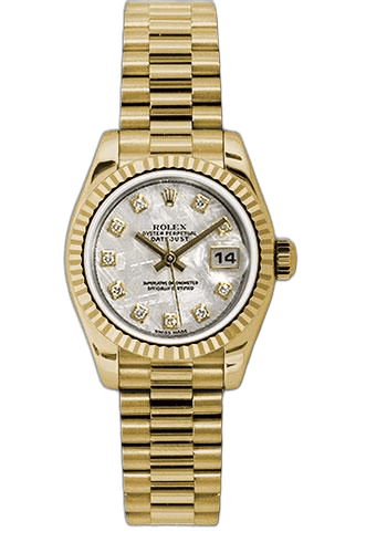 Rolex Lady-Datejust 26 Yellow Gold — Meteorite & Diamond Dial | Ref. 179178