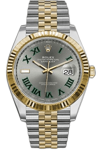 Rolex Datejust 41 Yellow Rolesor — Slate Green Roman Dial | Ref. 126333