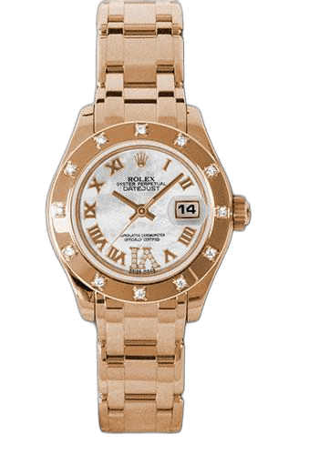 Rolex Datejust Gold — Diamond & Mother-of-Pearl Roman Dial | Ref. 80315