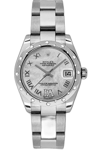 Rolex Datejust 31 White Rolesor — Mother-of-Pearl Diamond Roman VI Dial | Ref. 178344