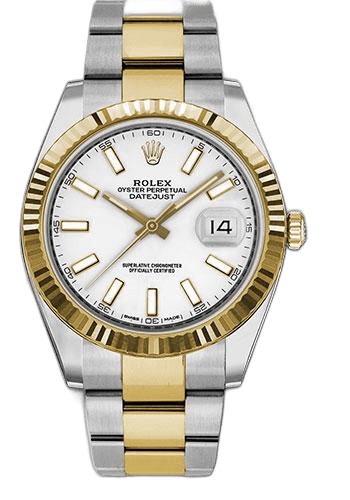 Rolex Datejust Yellow Rolesor — White Index Dial, Fluted Bezel | Ref. 126333 (2)