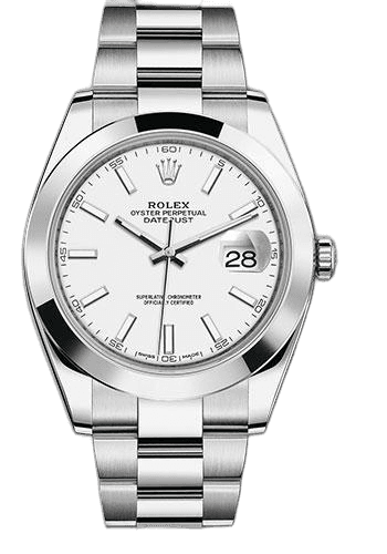 Rolex Datejust 41 Steel — White Index Dial | Ref. 126300
