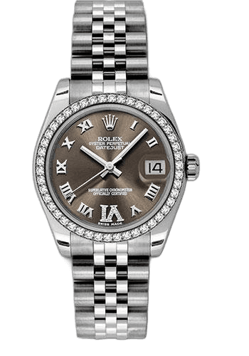 Rolex Datejust Steel & White Gold — Diamond Roman VI Dial | Ref. 178384